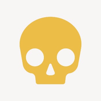Human skull icon, flat graphic | Free Icons - rawpixel