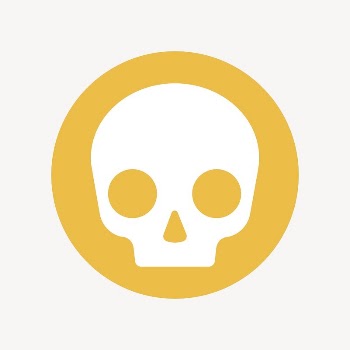 Human skull icon, flat graphic | Free Icons - rawpixel