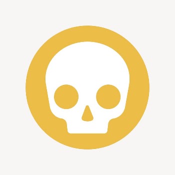 Human skull icon, flat graphic | Free Icons - rawpixel