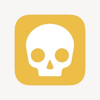 Human skull icon, flat graphic | Free Icons - rawpixel