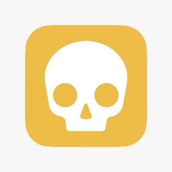 Human skull icon, flat graphic | Free Icons - rawpixel