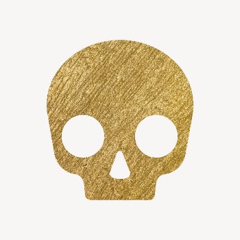 Human skull icon, gold illustration | Free Icons - rawpixel