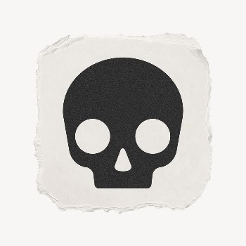 Human skull icon, ripped paper | Free Icons - rawpixel