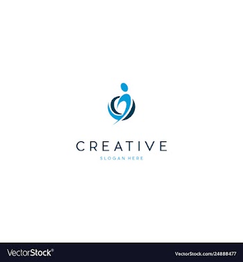 Human socialist creative business logo design vector image