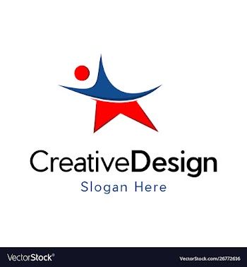 Human star media care creative logo design vector image
