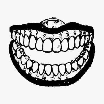 Human teeth drawing, illustration vector. | Free Vector - rawpixel
