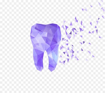 Human tooth Dentistry Illustration - Colorful abstract perspective tooth fragments 
