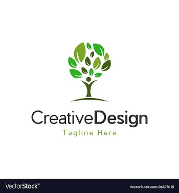 Human tree growth moving creative logo vector image