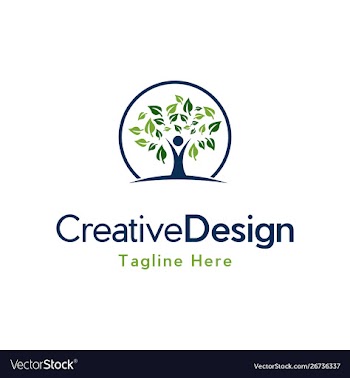 Human tree medical care creative logo vector image