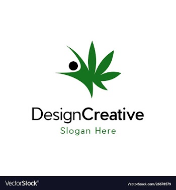 Human weed logo design vector image
