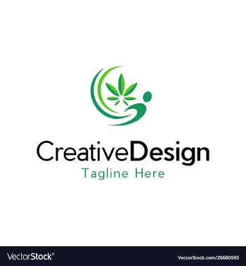 Human weed rasta creative logo vector image