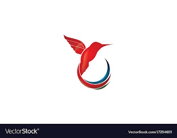 Hummingbird logo design icon design vector image