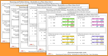 Hundredths on a Place Value Grid Year 4 Decimals Reasoning and ...