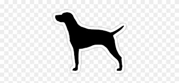 Hungarian Vizsla Silhouette Waterproof Die-cut Sticker - Border Terrier Silhouette