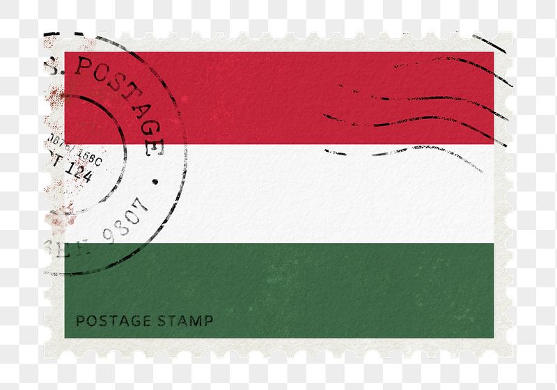 Hungary flag png post stamp | Free PNG - rawpixel