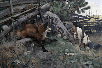 Hunter and Fox (1883) painting | Free Photo - rawpixel