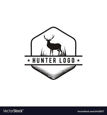 Hunter emblem logo design vector image