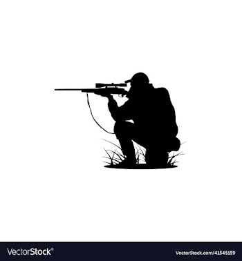 hunter silhouette flat icon