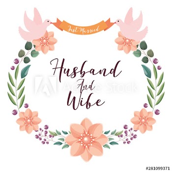 Husband and wife vector design