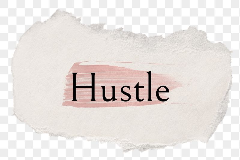 Hustle png word sticker typography, | Free PNG - rawpixel
