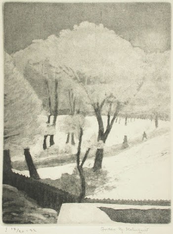 Huurteinen puisto, 1932, Anders Gunnar | Free Photo - rawpixel