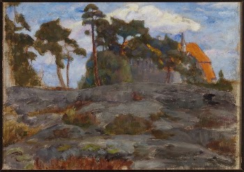 Huvila mäntyjen keskellä, 1910 - | Free Photo - rawpixel