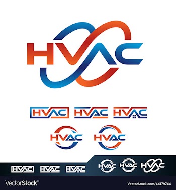 hvac heating cooling logo icon for store