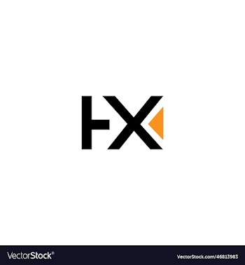 hx letter type logo design template