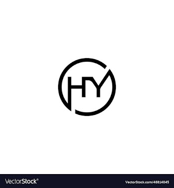 hy letter type logo design template