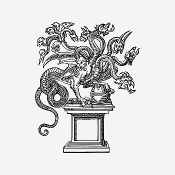 Hydra statue clipart, vintage myth | Free PSD Illustration - rawpixel