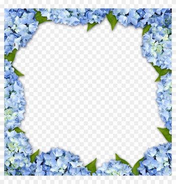 Hydrangea Picture Frame Flower - Blue Hydrangea Flower Border