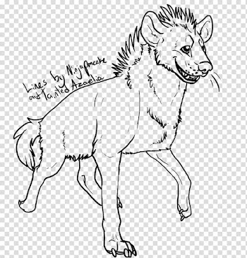 Hyena Lines, lion illustration with text overlay transparent background PNG clipart