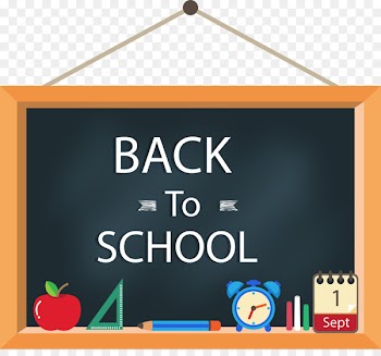 Hylands School Student First day of school - Apple and clock Blackboard 