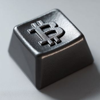 Hyper-Realistic Black Bitcoin Keycap in OEM Profile