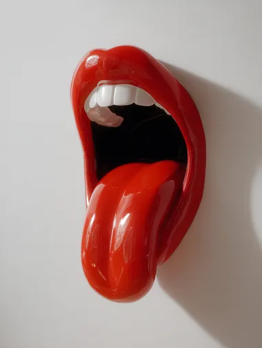 Hyper-Realistic Red Lips with Tongue Hyper-Realistic Red Lips with Tongue