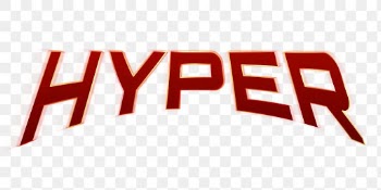 Hyper word PNG, 3d red font typography | Free stock illustration | High Resolution graphic