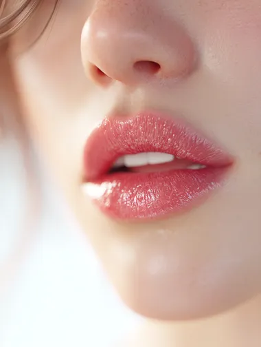 Hyperrealistic Close-Up of Women's Lips Hyperrealistic Close-Up of Women's Lips