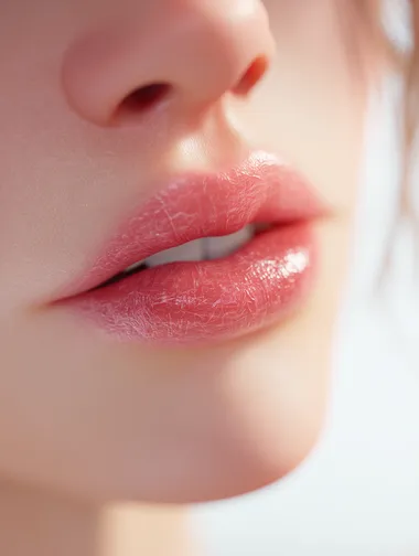 Hyperrealistic Close-Up of Women's Lips Hyperrealistic Close-Up of Women's Lips