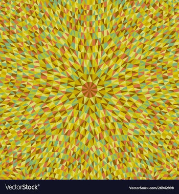 Hypnotic abstract circular burst pattern mosaic vector image