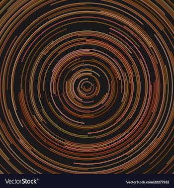 Hypnotic abstract circular line background vector image