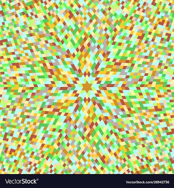 Hypnotic abstract dynamic circular burst mosaic vector image