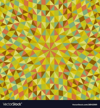 Hypnotic abstract radial tiled mosaic background vector image