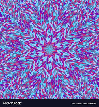 Hypnotic colorful dynamic circular tiled pattern vector image