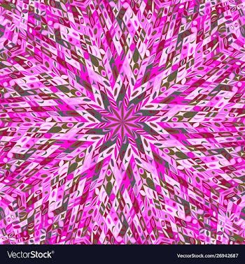Hypnotic colorful dynamic radial mosaic vector image