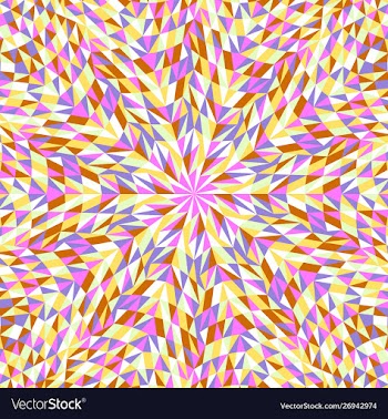 Hypnotic colorful geometrical dynamic radial vector image