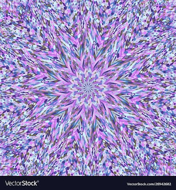 Hypnotic colorful geometrical round mosaic vector image