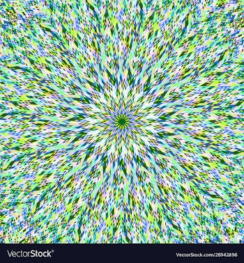 Hypnotic colorful radial rectangle mosaic vector image