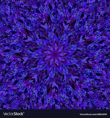 Hypnotic colorful radial tiled pattern mosaic vector image