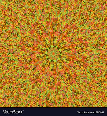 Hypnotic dynamic abstract radial mosaic flower vector image
