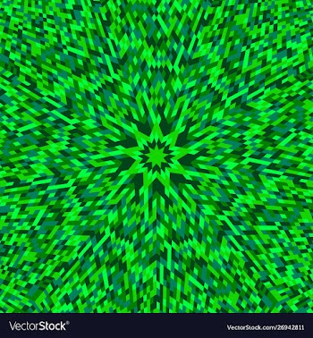 Hypnotic dynamic circular burst mosaic pattern vector image